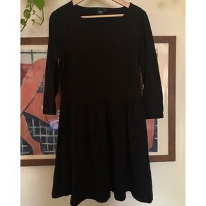 ASOS black skater dress 3/4 sleeve